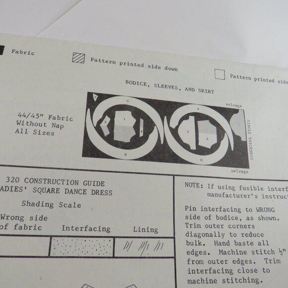 VTG Authenic Pattern Inc #320 Large Full Square Dancing Circle Skirt Swirl Pat. - Picture 15 of 15